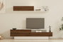 Hanah Home Elda Mueble de TV Blanco y Nogal